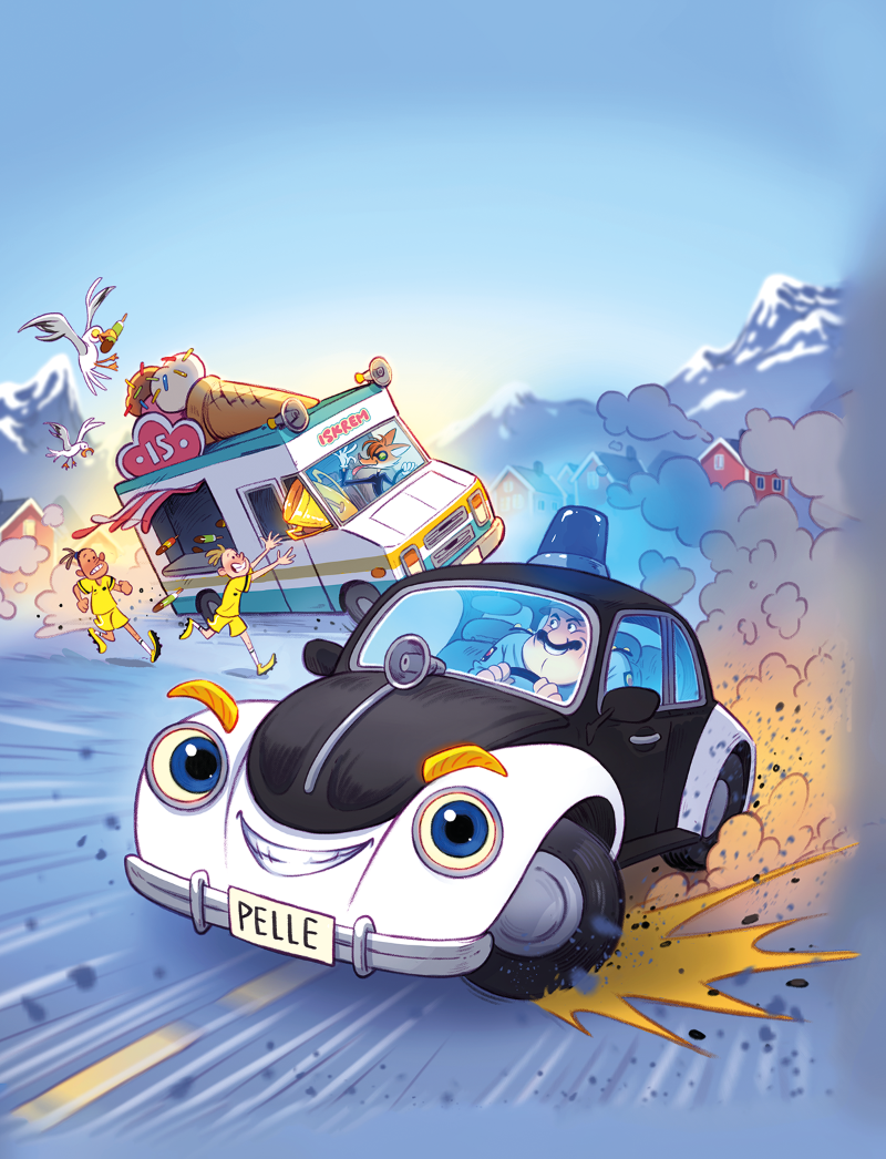 Pelle police car chasing ice cream van